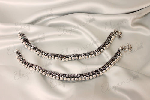 Silver anklets