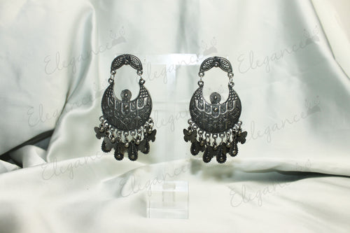 Oxidized Chand Bali